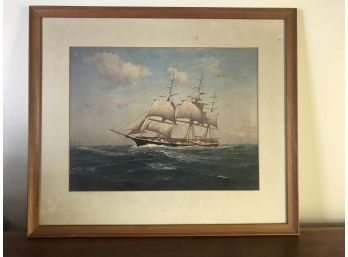 Flying Cloud By Warren Sheppard - Print - 1968 - Original Painting Hangs In The Office Of The President At The Mystic Seaport