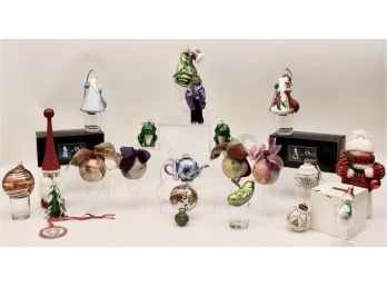 Collection Of Hand Blown Christmas Balls And Ornaments