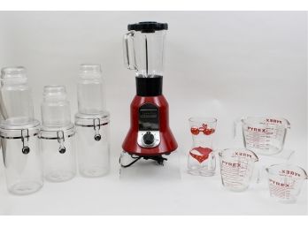 Viking Professional Blender, Canisters And Pyrex Measuring Cups