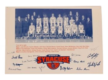 2003 Syracuse National Champions Signed Poster