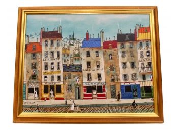 Listed French Artist Robert Scott Original Parisian Street Scene Impressionist Oil Painting