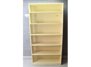 Wood Bookcase Painted Yellow
