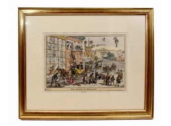 William Heath (British, 1795-1840) 'The March Of Intellect' Hand Colored Etching