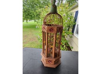 Hand Crafted Wooden Birdcage
