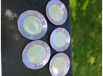 Vintage Iridescent Salad Plates