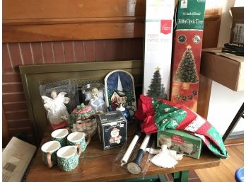 Christmas Lot #2 ~ Fiber Optic Trees , Angel Tree Toppers & So Much More ~