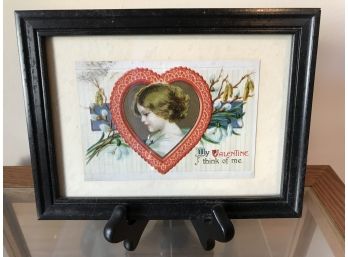 Antique Postcard Framed Valentine