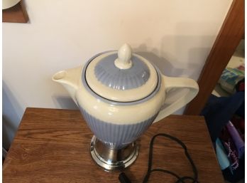 GREAT MANNING & BOWMAN CO. ELECTRIC PORCELAIN COFFEE POT