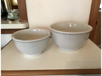 2 Vintage Pottery  Mixing Bowls