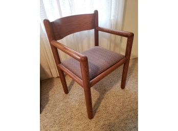 Vintage Curved Back Oak Chair