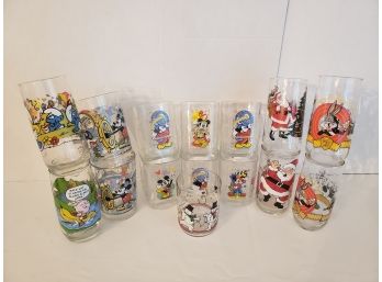 Disney Micky Mouse Glass Collection Plus Others