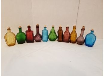 Miniature Colored Bottles