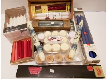Vintage And Modern Candle Lot