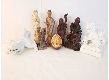Mixed Asian Figurines And Decor
