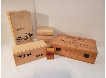 Selection Of Wood Boxes