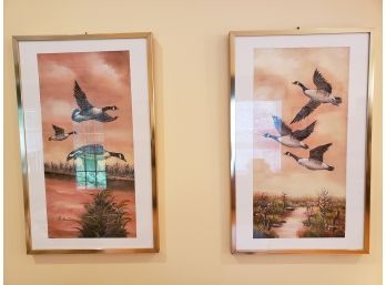 Pair Of Canada Goose Prints