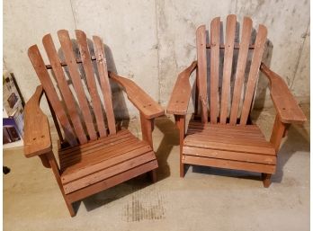 Vintage Redwood Adirondack Chairs