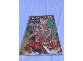 Golden AGE Gem- FIGHT COMICS #77 1951, With Tiger Girl Cover- Clean Copy!