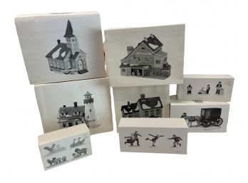 Department 56, The New England Series. 8 Boxes. Lot #4