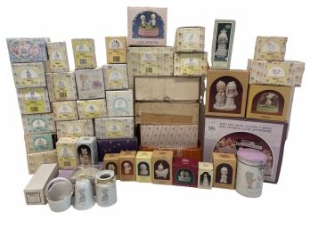 WOW, Precious Moment ( Enesco )vintage 80'-90' Huge Collection  Of 45 Plus Boxes , More Then 50 Items .