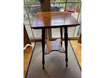 Antique Oak Side Table . 2 Out  Of 2.