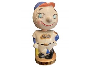 Vintage Mr. Mets ,bobblehead/ Bank. 7 1/4' Tall