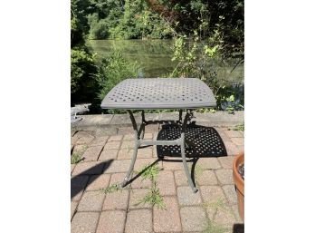 Cast Aluminum, Coated Patio Side Table.