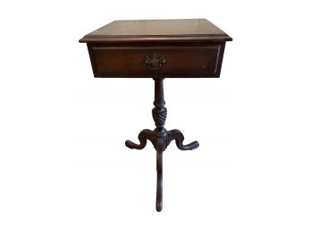 Vintage  Mahogany Telephone Stand / Side Table With A Single Drawer.