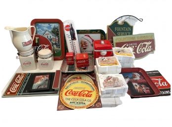 Large Collection Of Coca Cola's Newer Vintage Style Items.