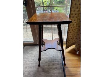 Antique Oak Side Table . 1 Out  Of 2.