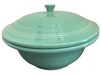 Vintage Fiesta Ware, Pastel Green Covered Casserole.