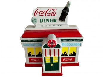 Coca Cola , Enesco . Diner Porcelain Cookie Jar.