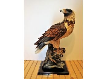 David Mark Creations Carved Resin 17 1/2' Majestic Red Tailed Hawk On Rocks Statue