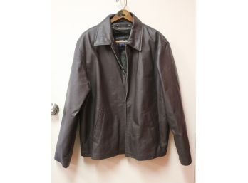 New Old Stock Retro R11 Men's Brown Leather Jacket Size 3X