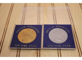 2 British Exhibition New York 1960 Collectible Coins