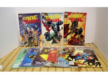 Mixed Lot Of 9 Dark Horse GI JOE & Superman Comic Books