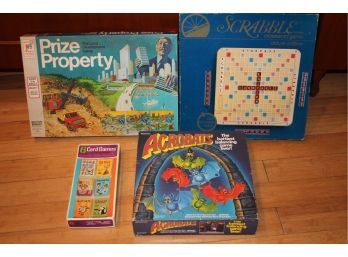 Vintage Lot Of Four Board & Card Games