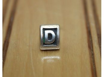 PANDORA ALE 925 Sterling Silver D Initial Alpha Charm 790323D Retired