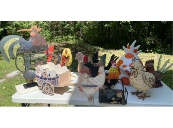 Decorative Rooster/chicken Lot