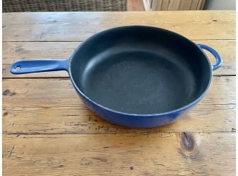 Vintage Blue Cast Iron 12' Skillet / Saut Pan