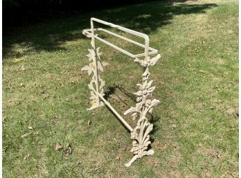 Paint Decorated Cast Iron Blanket Rack