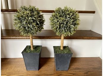 Pair Of Faux Topiaries