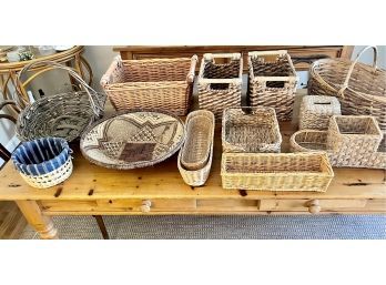 Large Variety Of Baskets In Various Shapes, Sizes & Colors