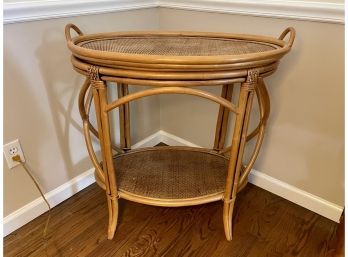 Woven Tray Top Oval Table