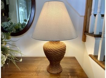 Very Attractive Basket Woven Table Lamp