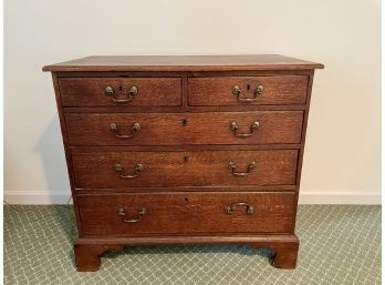 Late 1800s Oak Chest Of Drawers