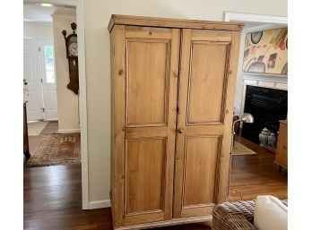 Antique Pine Tall Cabinet, Purchased In Europe