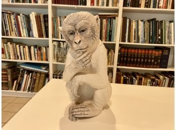 Ceramic Monkey Figure, Made In Italy