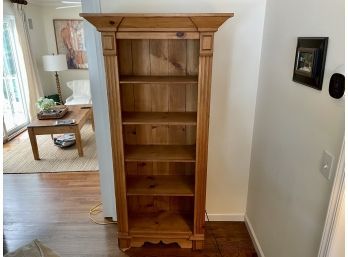 Well Made 6 Foot High Pine Book Shelf