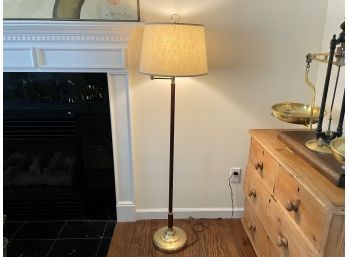 Wicker Wrapped Column Floor Lamp